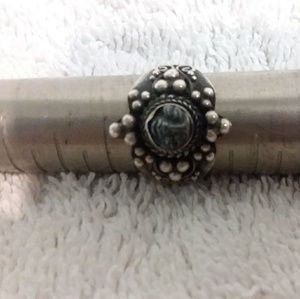 Sterling Silver Sun Face Unisex Ring Size 5.75